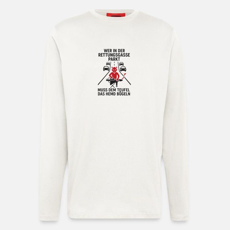 Teufel in der Rettungsgasse: Parking - Longsleeve - made by SPREAD  - OFF WHITE