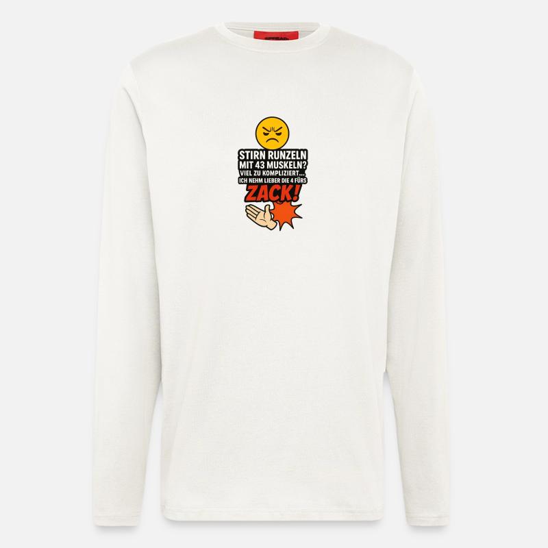 Wer ist hier böse ? - Langarmshirt - made by SPREAD  - OFF WHITE