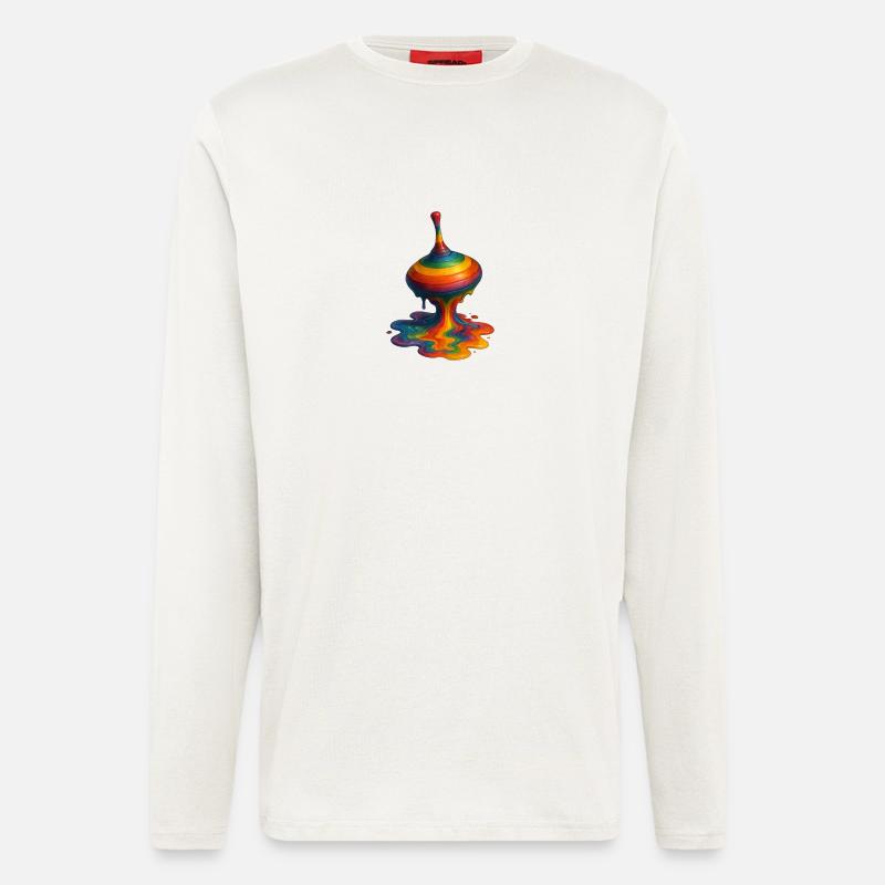 Schmelzender Kreisel - Langarmshirt - made by SPREAD  - OFF WHITE