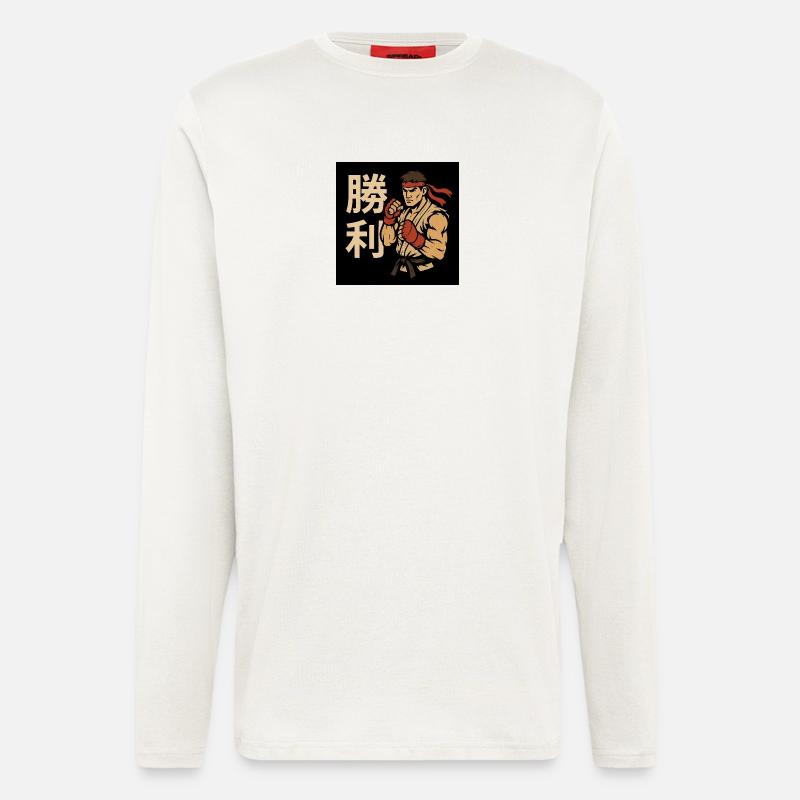 Japanese Fighter - Langarmshirt - made by SPREAD  - OFF WHITE