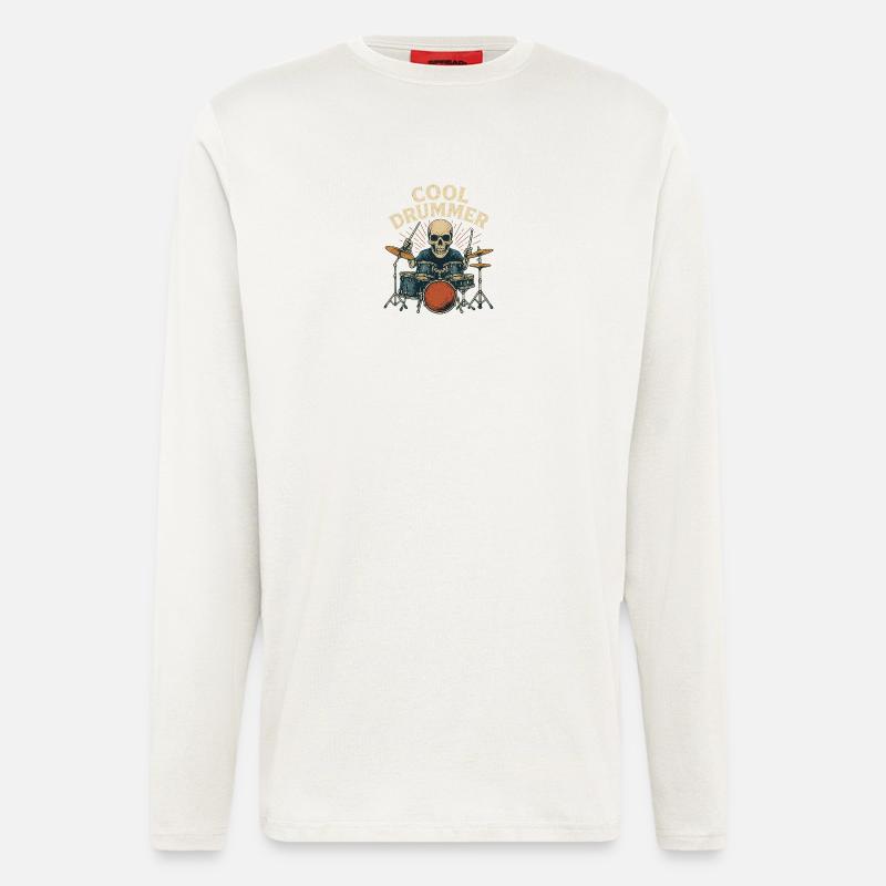 Cool Drummer - Langarmshirt - made by SPREAD  - OFF WHITE