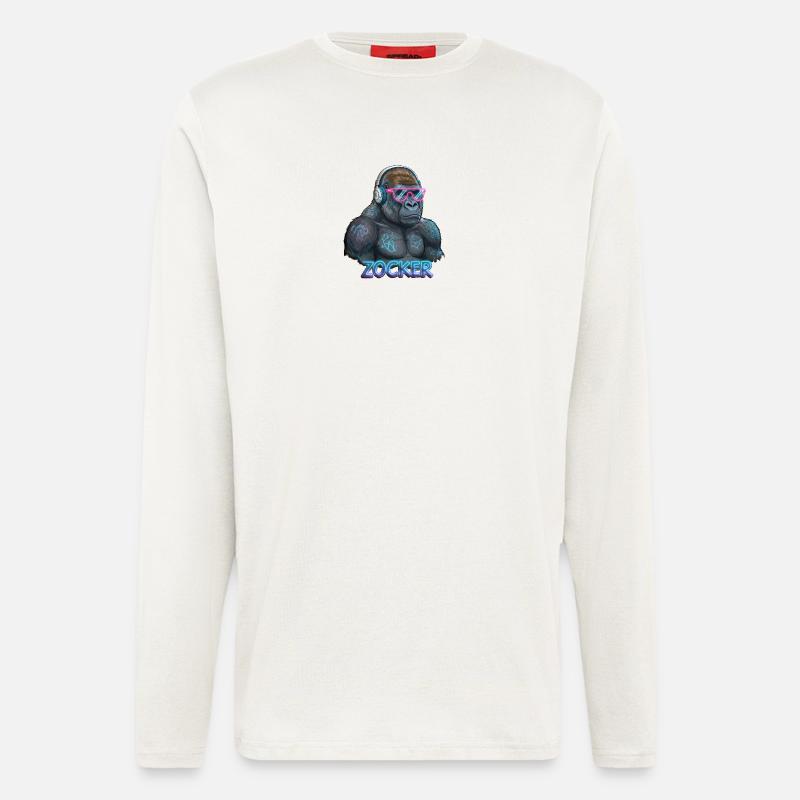 Zocker Gorilla - Langarmshirt - made by SPREAD  - OFF WHITE
