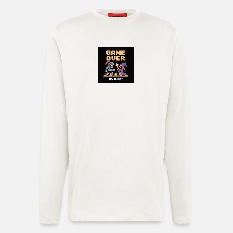 Game Over Pixel Duel Design - Langarmshirt - made by SPREAD  - OFF WHITE