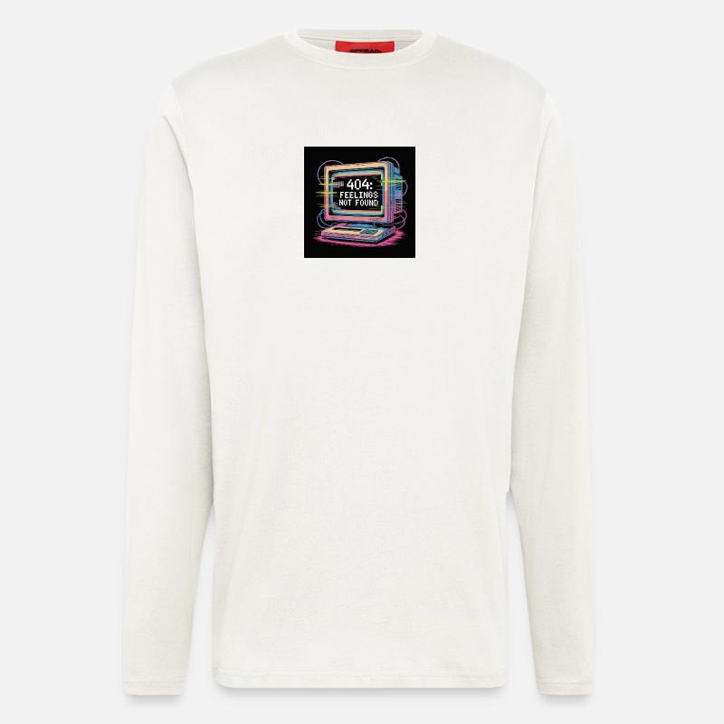 Retro Computer 404 No Feeling - Longsleeve - made by SPREAD  - OFF WHITE