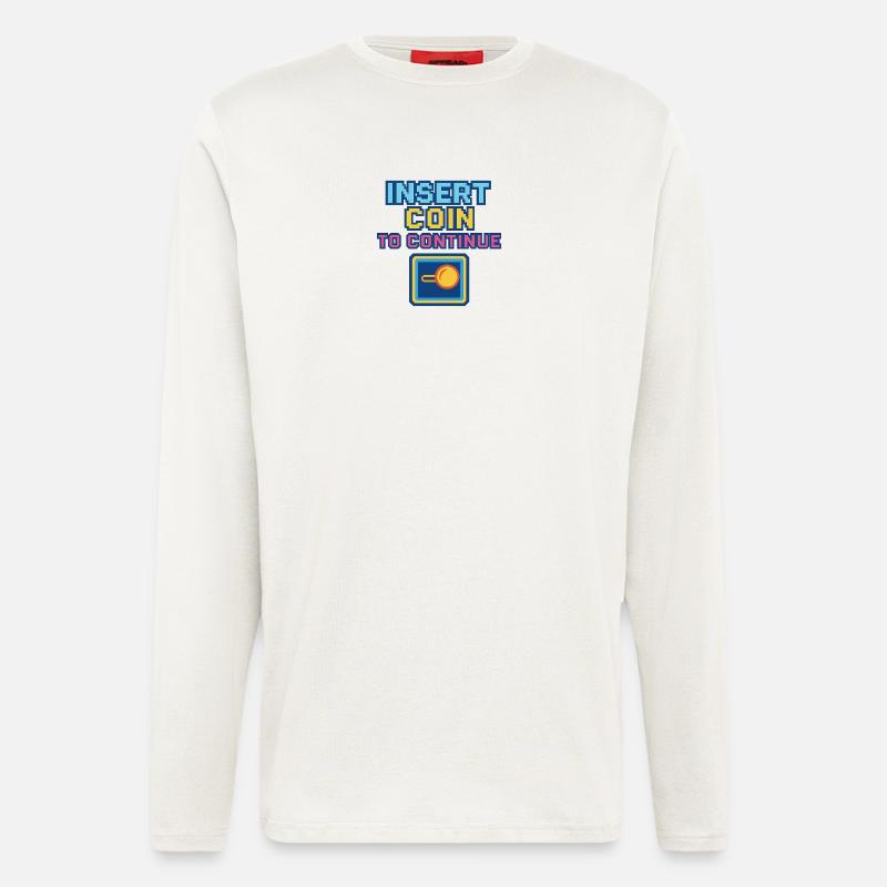 Retro Pixel Arcade Game Design - Longsleeve - made by SPREAD  - OFF WHITE