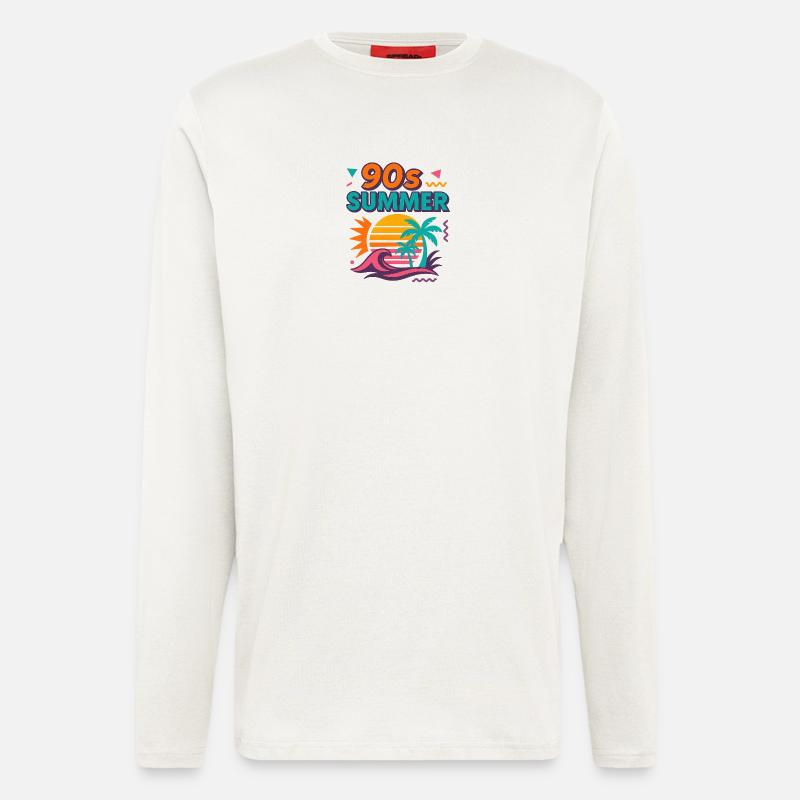 90s Summer Retro Design - Longsleeve - made by SPREAD  - OFF WHITE