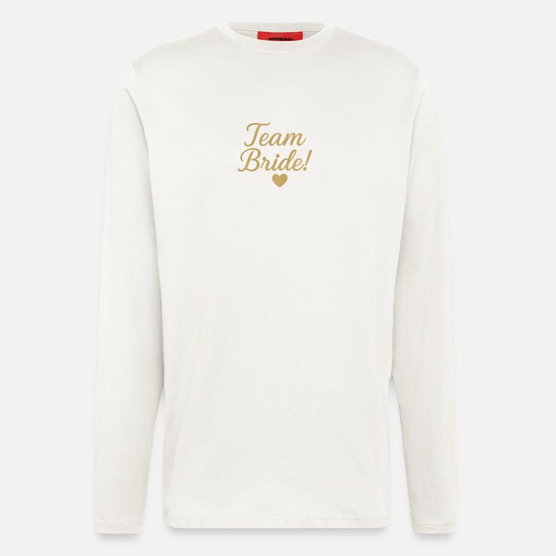 Team Bride Gold Script Design. Hochzeit - Langarmshirt - made by SPREAD  - OFF WHITE