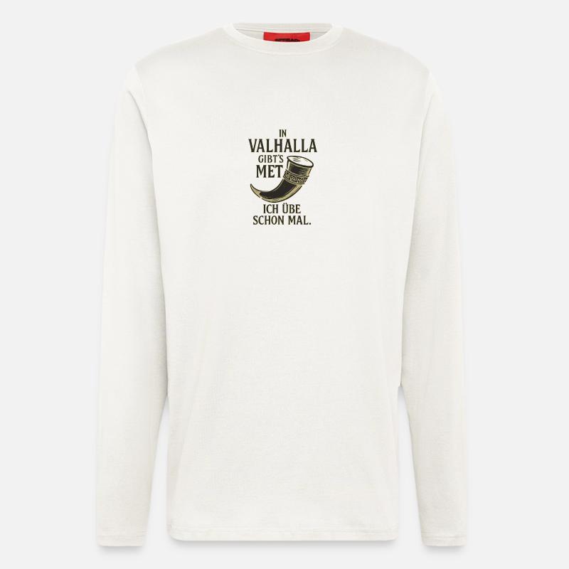 In Valhalla gibt´s Met - Langarmshirt - made by SPREAD  - OFF WHITE