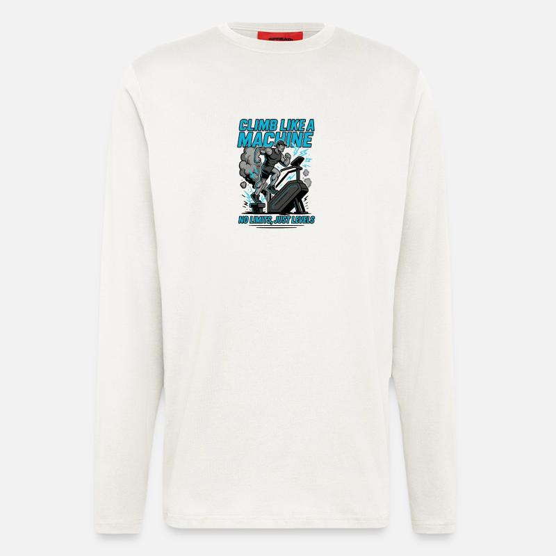Workout Climb like a Machine - Langarmshirt - made by SPREAD  - OFF WHITE