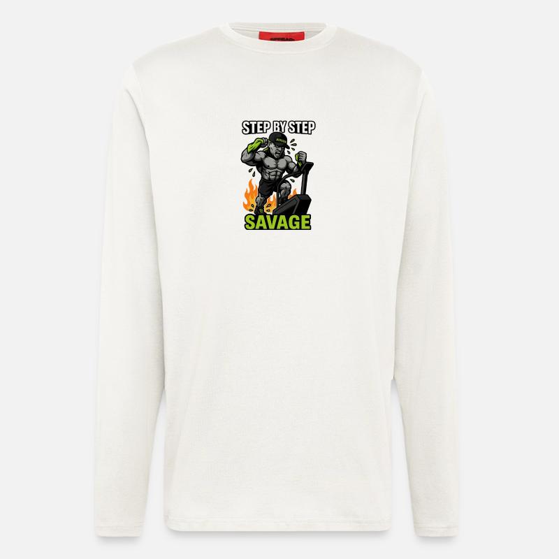 Step by Step Savage Cardio - Longsleeve - made by SPREAD  - OFF WHITE