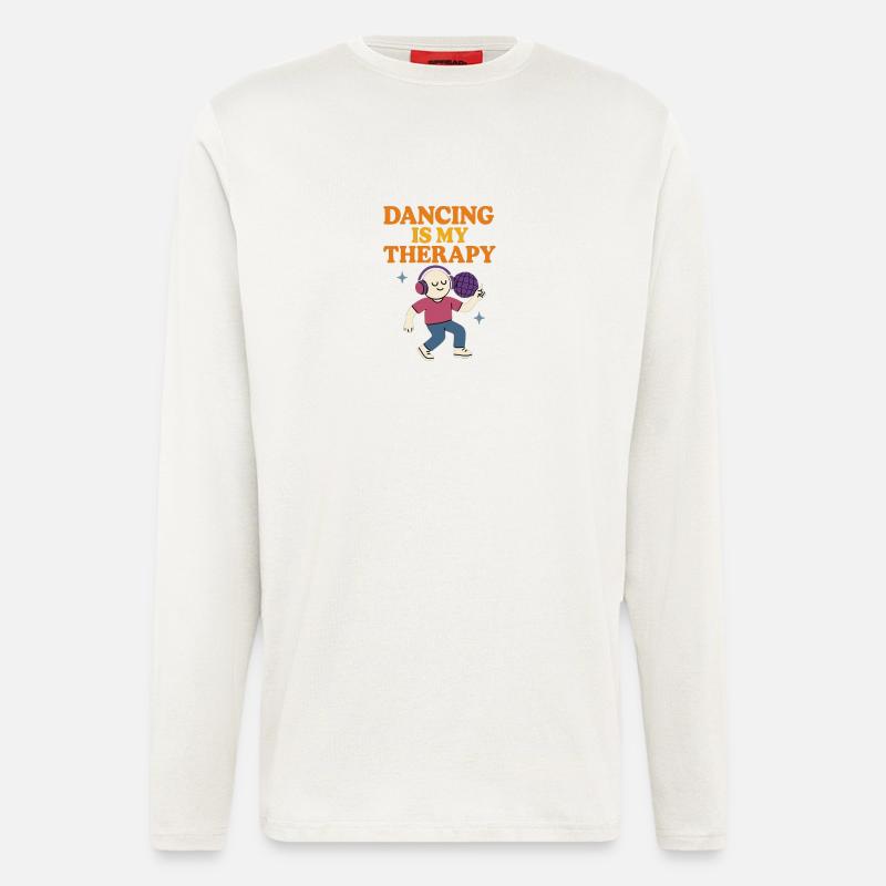 Dancing Therapy Illustration - Longsleeve - made by SPREAD  - OFF WHITE