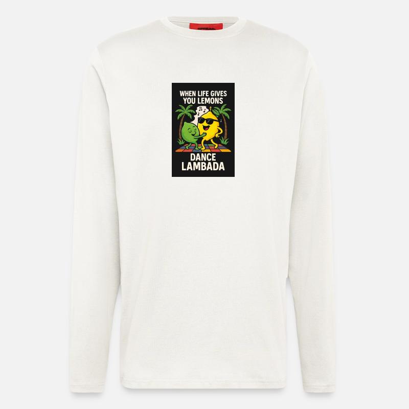 Dance Lambada - Zitronen mit Moves - Langarmshirt - made by SPREAD  - OFF WHITE