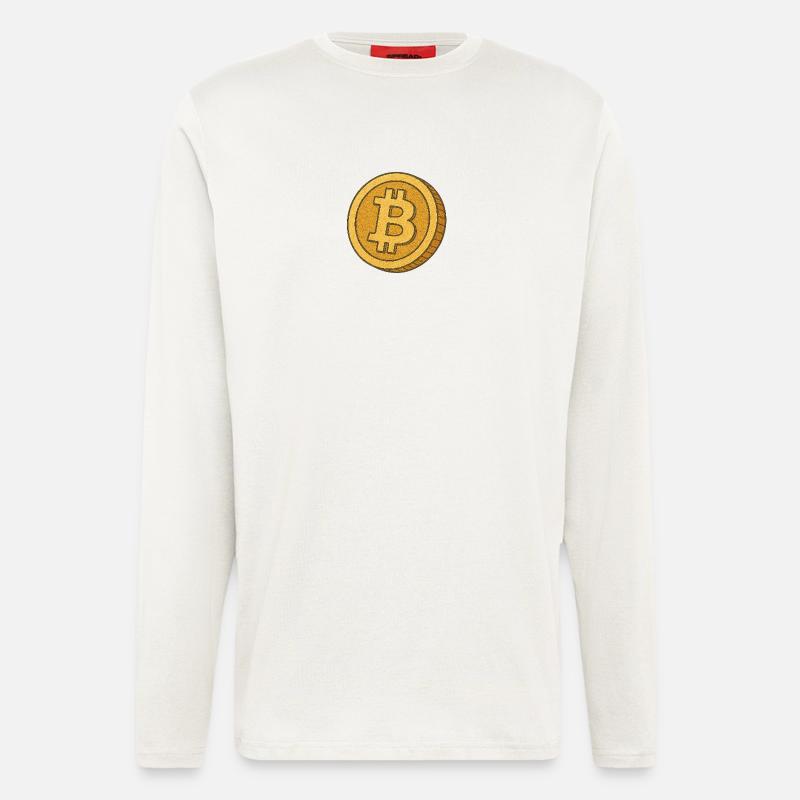 Bitcoin_als_comic - Langarmshirt - made by SPREAD  - OFF WHITE