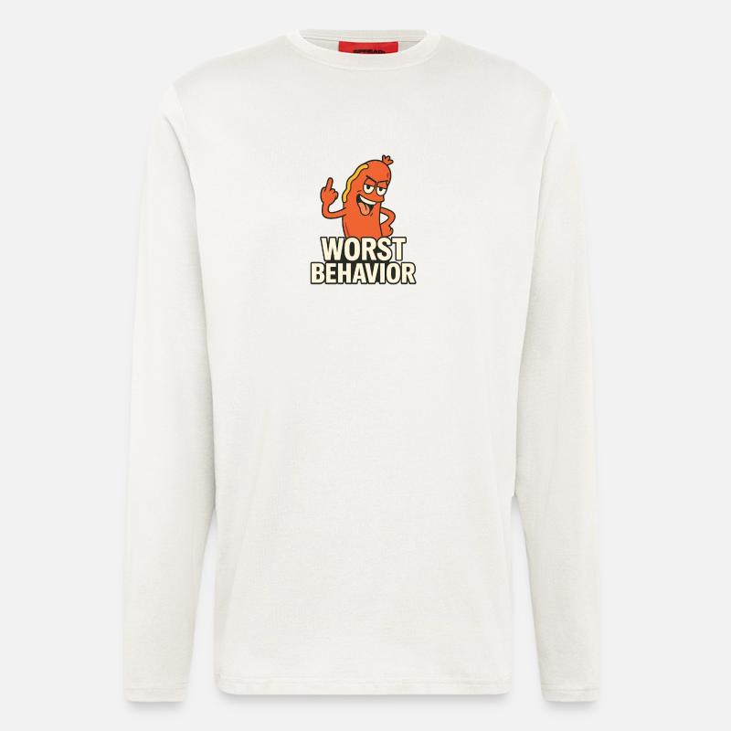 Humorous sausage - Longsleeve - made by SPREAD  - OFF WHITE