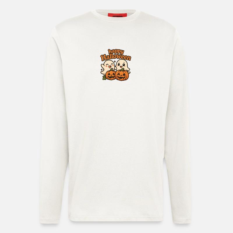 Cute Ghosts Halloween Design - Longsleeve - made by SPREAD  - OFF WHITE