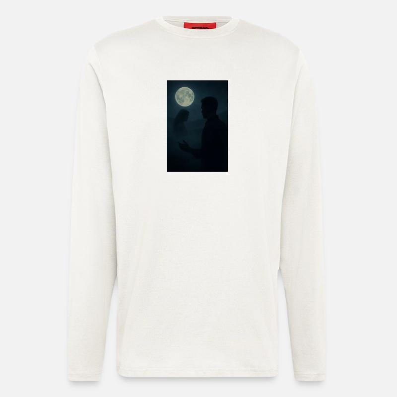 Relation de la Nuit de Lune - Manches longues bio décontracté fabriqué en UE - OFF WHITE