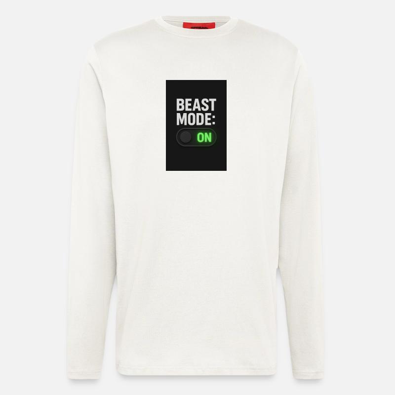 Beast Mod einschalten Schalter Design - Langarmshirt - made by SPREAD  - OFF WHITE