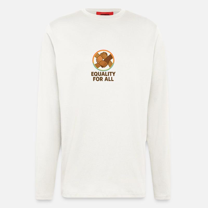 Unity Hands Circular Emblem Design - Longsleeve - made by SPREAD  - OFF WHITE