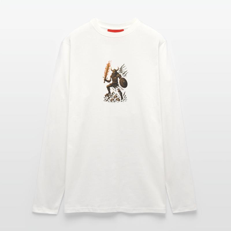 Demonic Warrior with Fire Dagger Longsleeve - made by SPREAD 