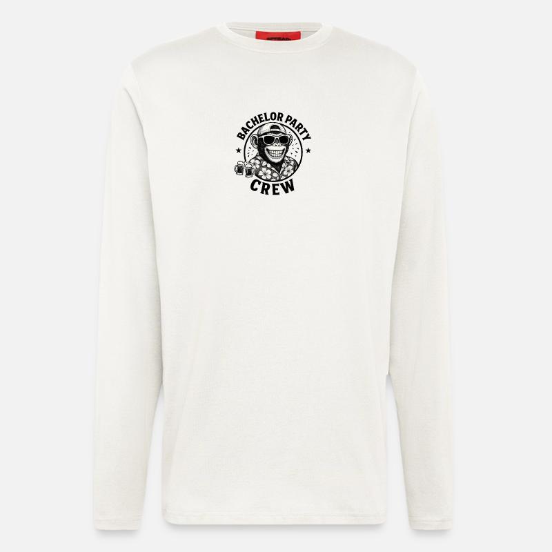 Bachelor Party Bachelor Monkey - Longsleeve - made by SPREAD  - OFF WHITE