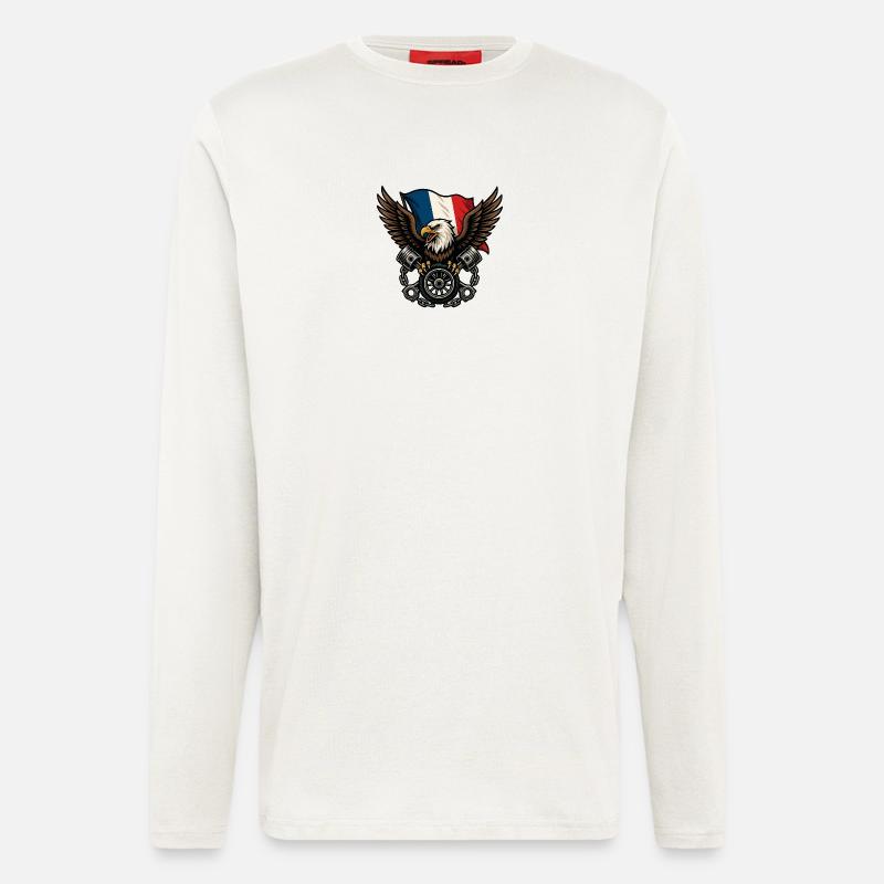 French Eagle with Flag - Longsleeve - made by SPREAD  - OFF WHITE