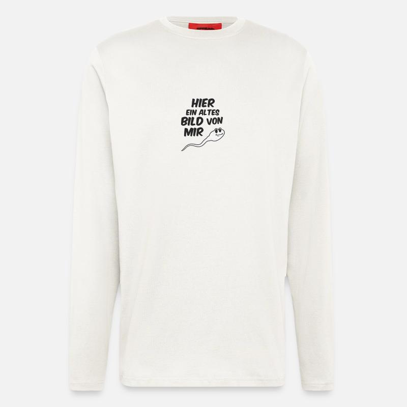 Humorvolles Ghost-Design mit Spruch - Langarmshirt - made by SPREAD  - OFF WHITE
