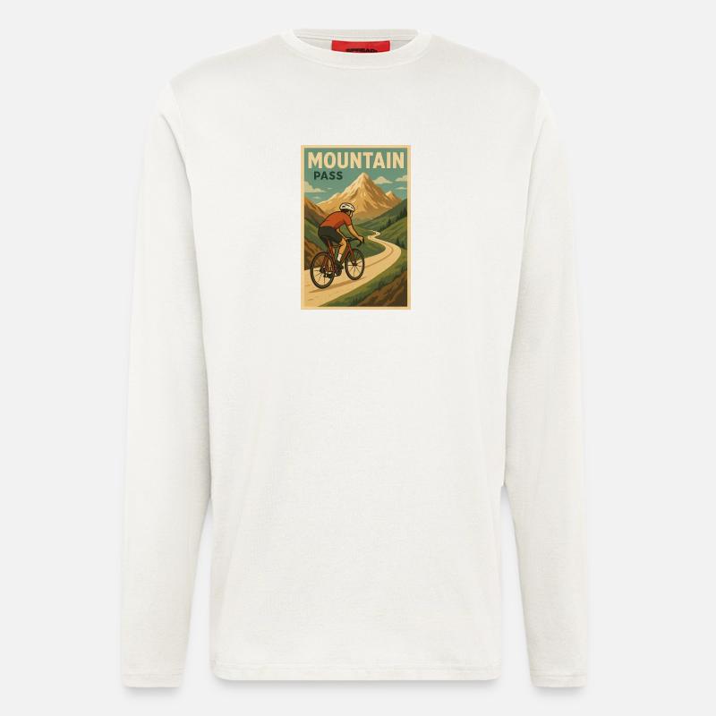 Bike Pass Mountain Pass - Longsleeve - made by SPREAD  - OFF WHITE
