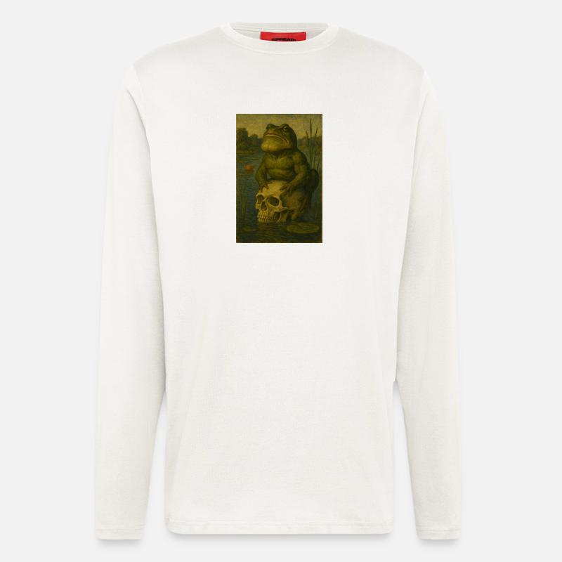 Der Stoiker des Teiches - Langarmshirt - made by SPREAD  - OFF WHITE
