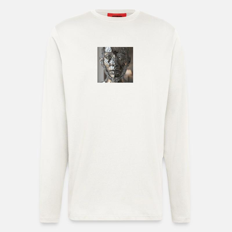 Facettierte Körperskulptur - Langarmshirt - made by SPREAD  - OFF WHITE