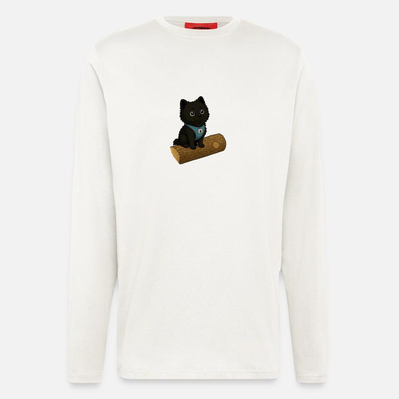 Cute dog with tree trunk - Longsleeve - made by SPREAD  - OFF WHITE
