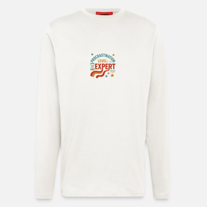 Procrastination Level Expert Motivation Graph - Longsleeve - made by SPREAD  - OFF WHITE