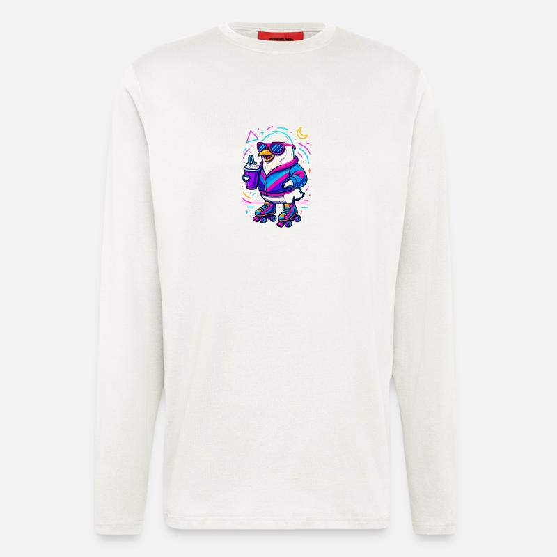 Roller Pinguin - Langarmshirt - made by SPREAD  - OFF WHITE