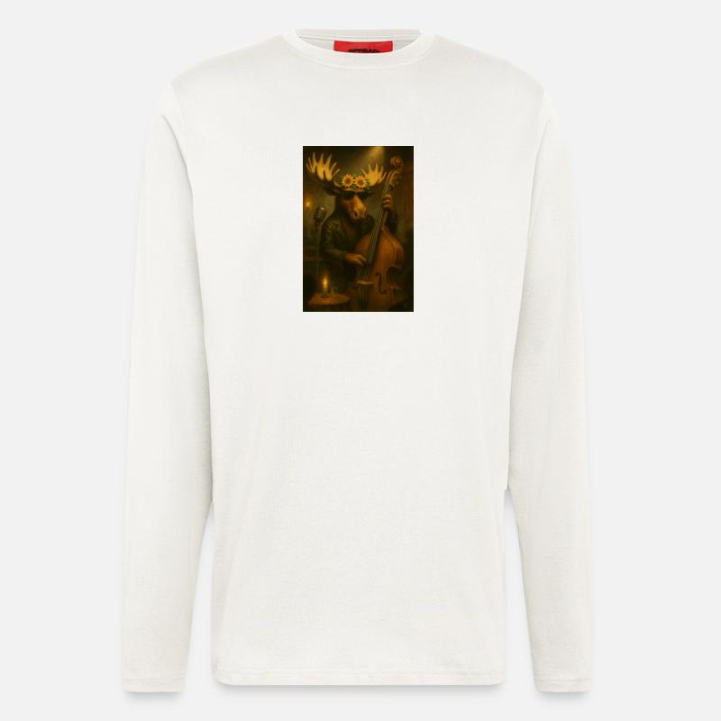 Coole Elchmusiker auf der Bühne - Langarmshirt - made by SPREAD  - OFF WHITE