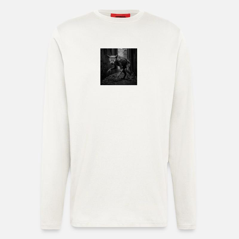 Dark Creature with Cat's Head - Longsleeve - made by SPREAD  - OFF WHITE