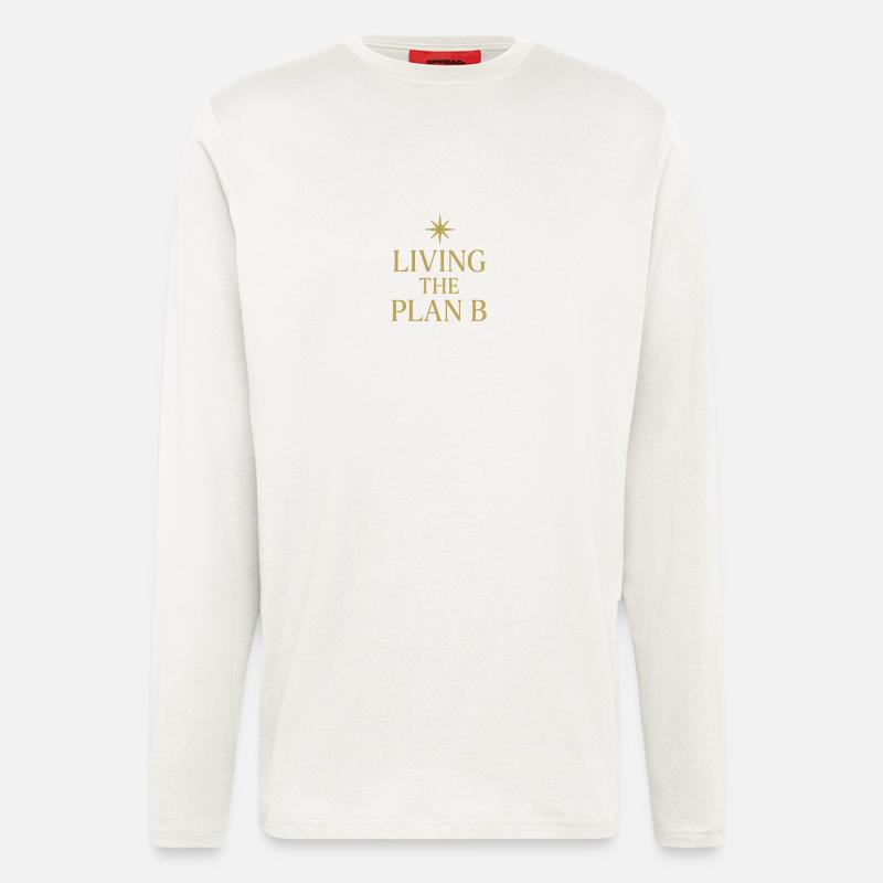 Plan de vie B - Manches longues bio décontracté fabriqué en UE - OFF WHITE