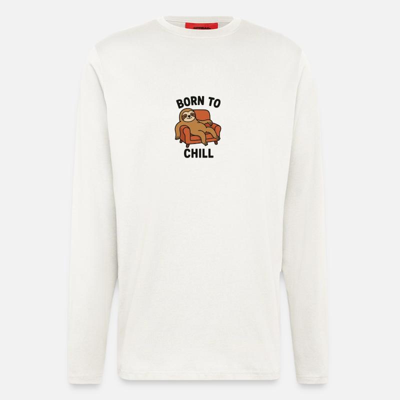 Born to chill - Langarmshirt - made by SPREAD  - OFF WHITE