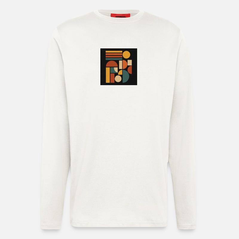 Geometric Colour Forms Retro - Longsleeve - made by SPREAD  - OFF WHITE