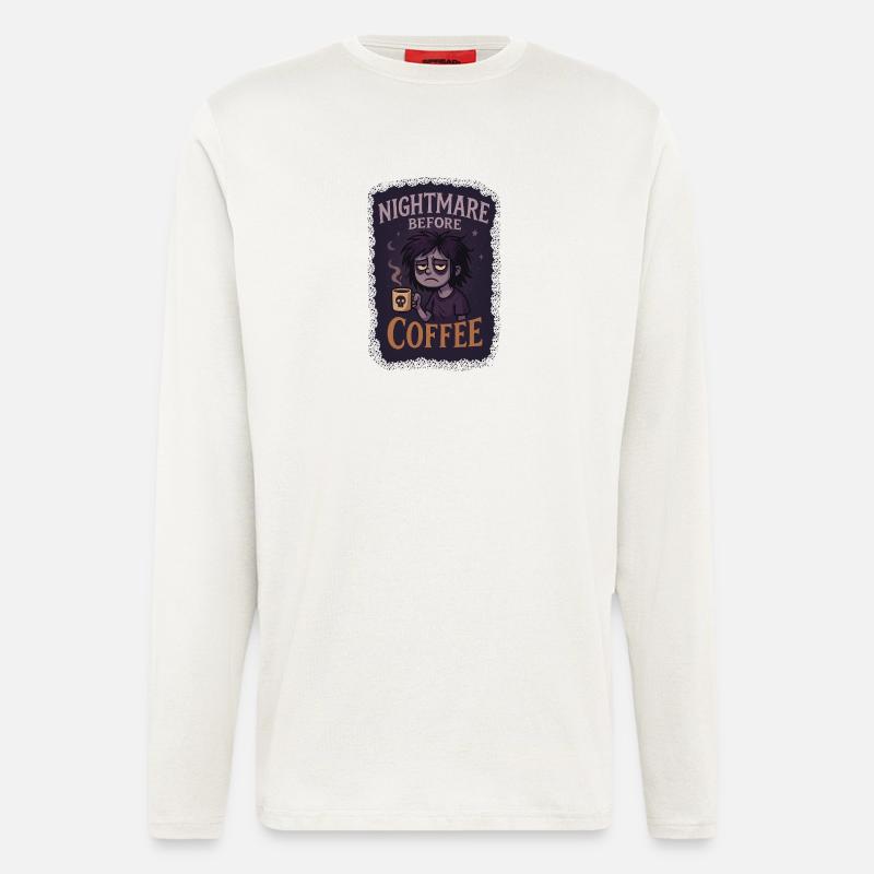 Ohne Kaffee - ohne mich - Langarmshirt - made by SPREAD  - OFF WHITE