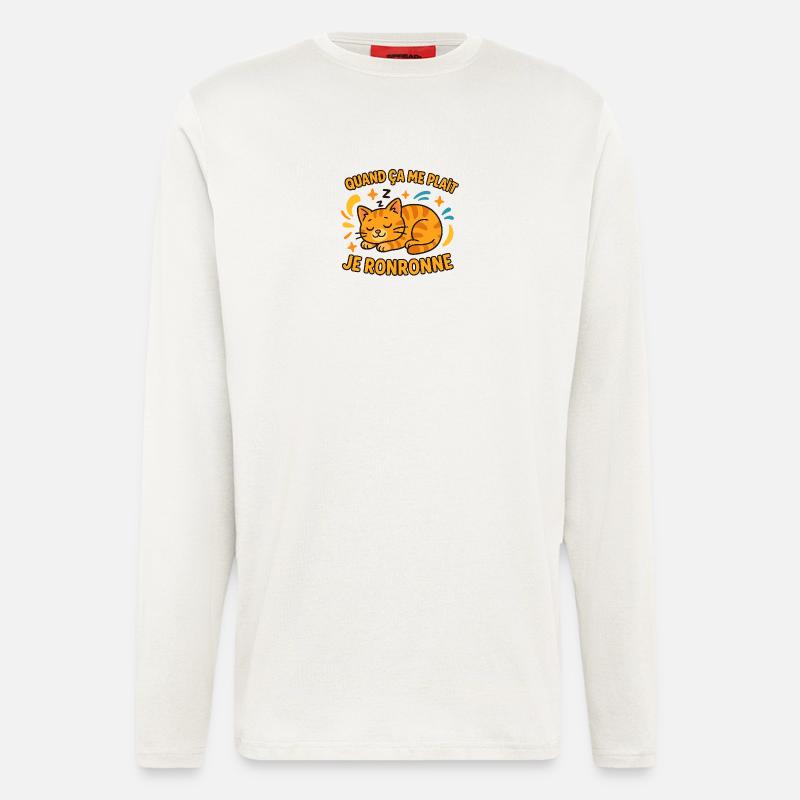 Cat purrs when I like it - Longsleeve - made by SPREAD  - OFF WHITE