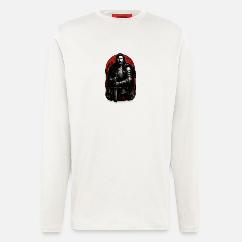 Dark Fantasy Noble Knight – Medieval Design - Longsleeve - made by SPREAD  - OFF WHITE