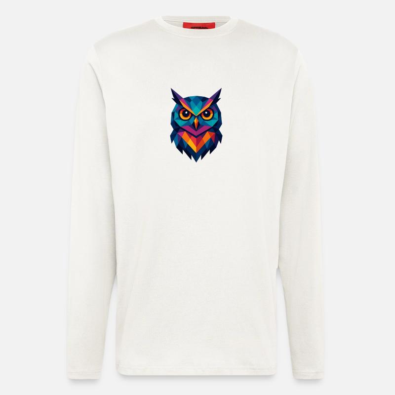 Eule | Eulenkopf Print - Langarmshirt - made by SPREAD  - OFF WHITE
