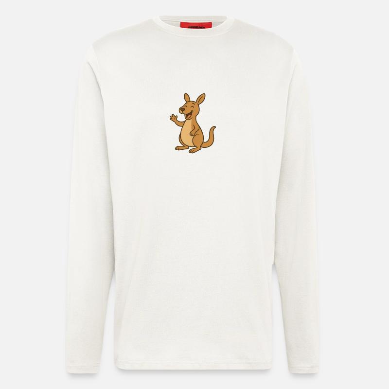 Kaenguru_was_lacht - Langarmshirt - made by SPREAD  - OFF WHITE