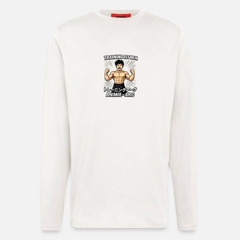Training Ist Mein Anime Arc - Langarmshirt - made by SPREAD  - OFF WHITE