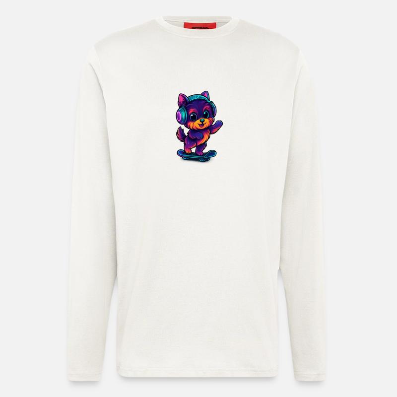 Yorkshire Terrier Hund  - Langarmshirt - made by SPREAD  - OFF WHITE