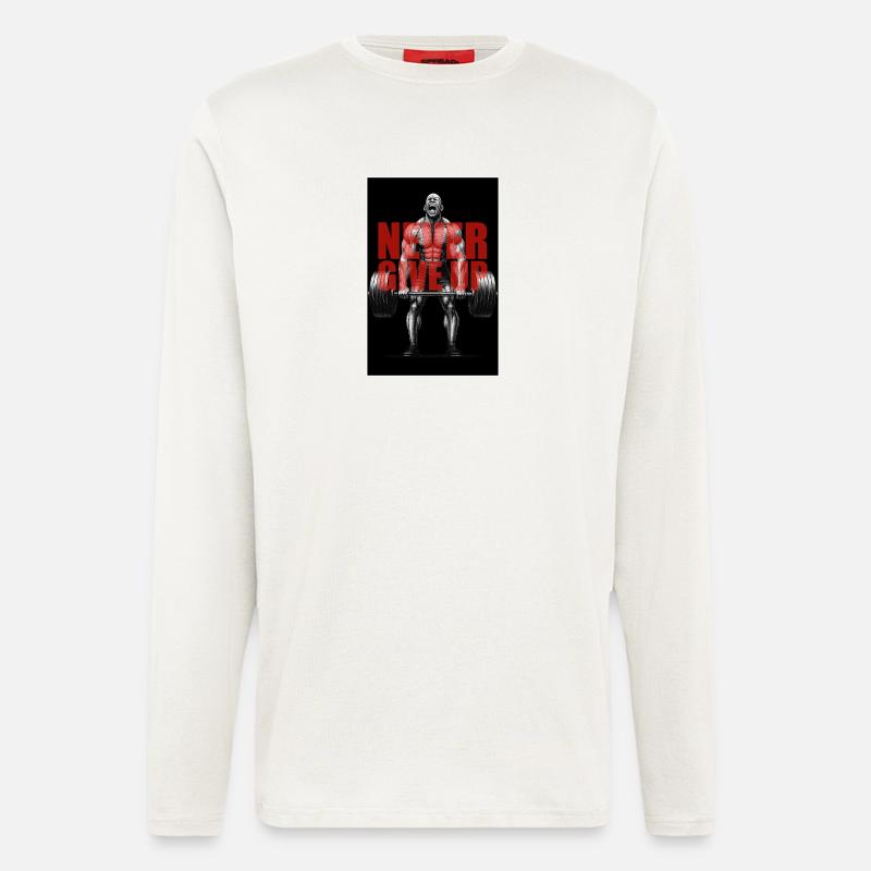 Never_Give_up_2 - Langarmshirt - made by SPREAD  - OFF WHITE