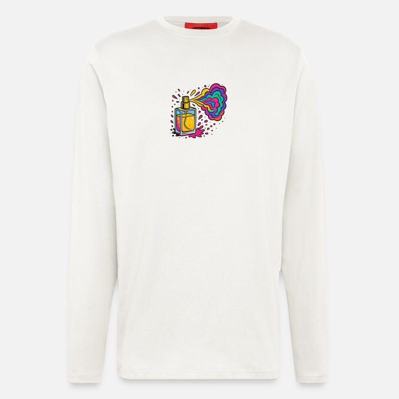 Neon Parfüm Farbexplosion - Langarmshirt - made by SPREAD  - OFF WHITE