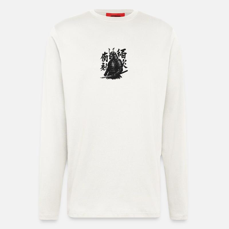 Samurai-Kalligraphie Kunst - Langarmshirt - made by SPREAD  - OFF WHITE