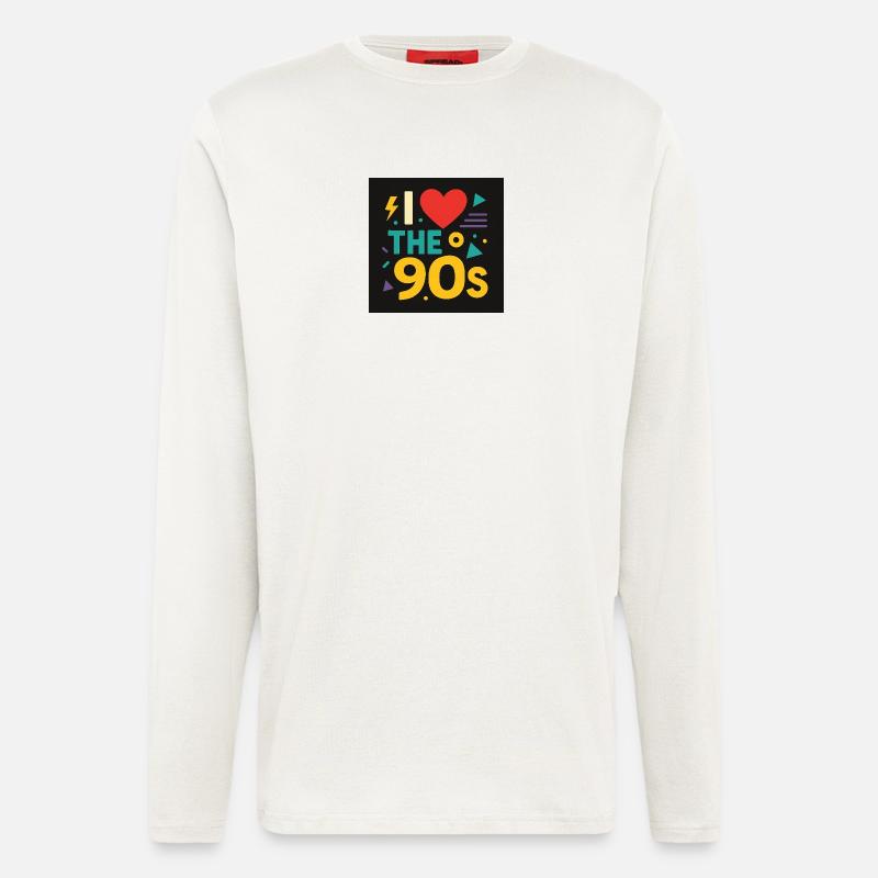 I Love The 90s Neon Retro - Longsleeve - made by SPREAD - OFF WHITE