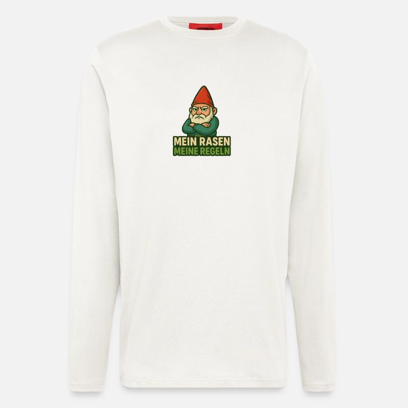GartenGnome Saying: My Lawn My Rules - Longsleeve - made by SPREAD  - OFF WHITE