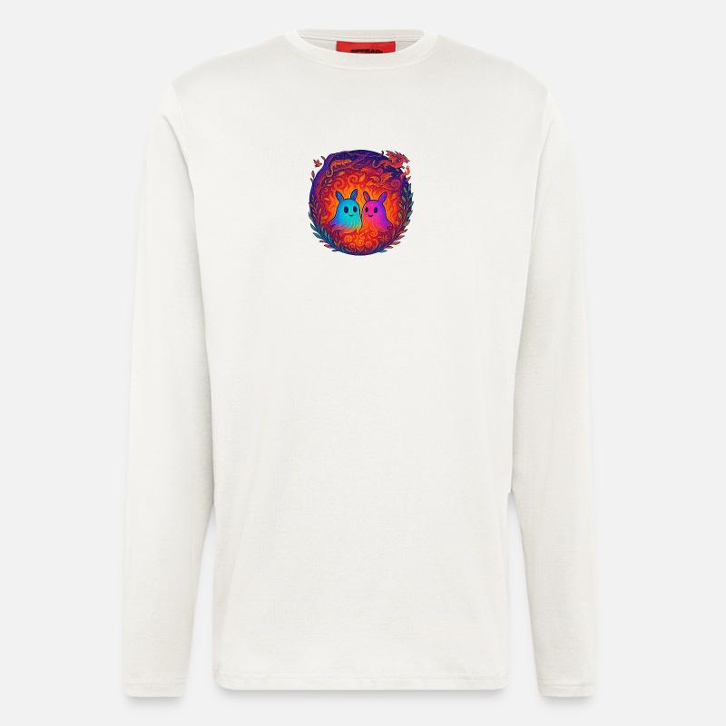 Neon Monster in Liebe - Langarmshirt - made by SPREAD  - OFF WHITE